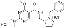 5-Pyrimidinecarboxamide, N-((1-benzyl-2-pyrrolidinyl)methyl)-2-(dimeth ylamino)-4-methoxy-, dihydrochloride Struktur