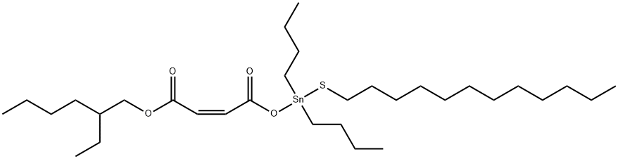 2-ethylhexyl 4-[[dibutyl(dodecylthio)stannyl]oxy]-4-oxoisocrotonate Struktur