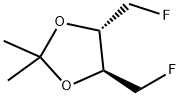 (+)-2,3-O-ISOPROPYLIDIENE-2,3-DIHYDROXY-1,4-DIFLUOROBUTANE Struktur