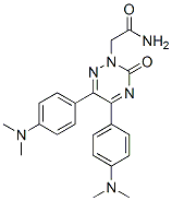 2-[5,6-bis(4-dimethylaminophenyl)-3-oxo-1,2,4-triazin-2-yl]acetamide Struktur