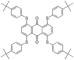 1,4,5,8-tetrakis[[4-(1,1-dimethylethyl)phenyl]thio]anthraquinone Struktur