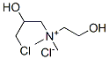 (3-chloro-2-hydroxypropyl)(2-hydroxyethyl)dimethylammonium chloride Struktur