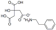 phenethylammonium dihydrogen 2-hydroxypropane-1,2,3-tricarboxylate  Struktur