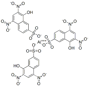 8-hydroxy-5,7-dinitronaphthalene-2-sulphonic acid, aluminium salt  Struktur