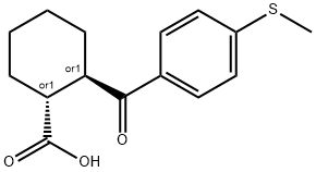 TRANS-2-(4-THIOMETHYLBENZOYL)CYCLOHEXANE-1-CARBOXYLIC ACID Struktur