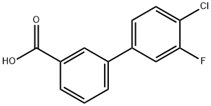 3-(2-Chloro-4-fluorophenyl)benzoic acid Struktur