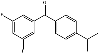 3,5-DIFLUORO-4'-ISO-PROPYLBENZOPHENONE Struktur