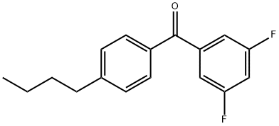 4-N-BUTYL-3',5'-DIFLUOROBENZOPHENONE Struktur