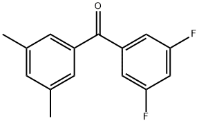 3,5-DIFLUORO-3',5'-DIMETHYLBENZOPHENONE Struktur