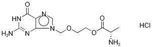 9-[[2-(α-L-Alanyloxy)ethoxy]methyl]guanine Hydrochloride Struktur