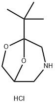 5-t-Butyl-6,8-dioxa-3-azabicyclo(3.2.1)octane hydrochloride Struktur