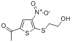 1-[5-[(2-HYDROXYETHYL)THIO]-4-NITRO-2-THIENYL]ETHAN-1-ONE Struktur