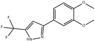 3-(3,4-DIMETHOXYPHENYL)-5-(TRIFLUOROMETHYL)-1H-PYRAZOLE Struktur