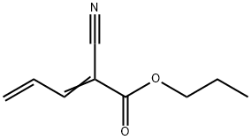 2-Cyano-2,4-pentadienoic acid propyl ester Struktur