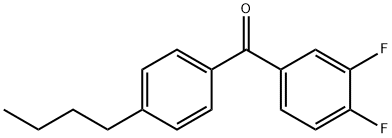 4-N-BUTYL-3',4'-DIFLUOROBENZOPHENONE Struktur