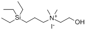 1-Propanaminium, N-(2-hydroxyethyl)-N,N-dimethyl-3-(triethylsilyl)-, i odide Struktur