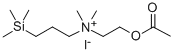 1-Propanaminium, N-(2-(acetyloxy)ethyl)-N,N-dimethyl-3-(trimethylsilyl )-, iodide Struktur