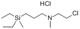 1-Propanamine, N-(2-chloroethyl)-3-(diethylmethylsilyl)-N-methyl-, hyd rochloride Struktur