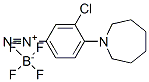 3-chloro-4-hexahydro-1H-azepin-1-yl-benzenediazonium tetrafluoroborate Struktur