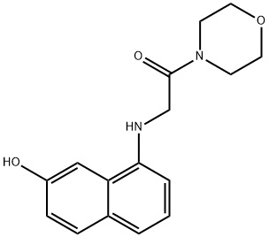 4-[[(7-hydroxy-1-naphthyl)amino]acetyl]morpholine Struktur