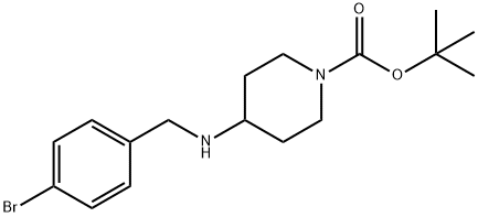 1-BOC-4-(4-BROMO-BENZYLAMINO)-PIPERIDINE Struktur