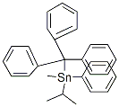 (-)-Methyl(1-methylethyl)phenyl(triphenylmethyl)stannane Struktur