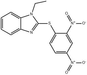 2-[(2,4-DINITROPHENYL)THIO]-1-ETHYL-1H-BENZIMIDAZOLE Struktur