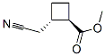 Cyclobutanecarboxylic acid, 2-(cyanomethyl)-, methyl ester, trans- (9CI) Struktur