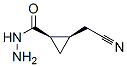 Cyclopropanecarboxylic acid, 2-(cyanomethyl)-, hydrazide, cis- (9CI) Struktur