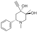 cis-1,3-Dimethyl-4-ethynyl-6-phenyl-3,4-piperidinediol Struktur