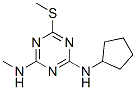 N-cyclopentyl-N'-methyl-6-(methylthio)-1,3,5-triazine-2,4-diamine Struktur