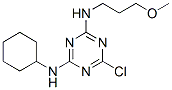 6-chloro-N-cyclohexyl-N'-(3-methoxypropyl)-1,3,5-triazine-2,4-diamine Struktur