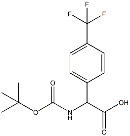 N-BOC-2-(4-TRIFLUOROMETHYL-PHENYL)-DL-GLYCINE
 Struktur