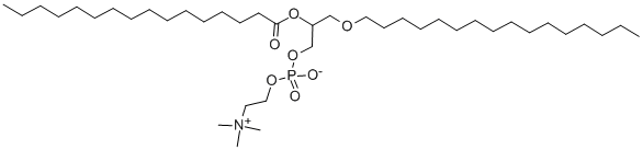 1-O-HEXADECYL-2-HEXADECANOYL-RAC-GLYCERO-3-PHOSPHOCHOLINE Struktur