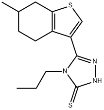 5-(6-METHYL-4,5,6,7-TETRAHYDRO-1-BENZOTHIEN-3-YL)-4-PROPYL-4H-1,2,4-TRIAZOLE-3-THIOL Struktur