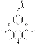 2,6-Dimethyl-3,5-dimethoxycarbonyl-4-(p-difluoromethoxyphenyl)-1,4-dih ydropyridine Struktur