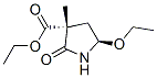 3-Pyrrolidinecarboxylicacid,5-ethoxy-3-methyl-2-oxo-,ethylester,trans-(9CI) Struktur