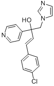 (3E)-4-(4-CHLOROPHENYL)-1-(1H-IMIDAZOL-1-YL)-2-PYRIDIN-4-YLBUT-3-EN-2-OL Struktur