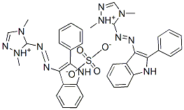 bis[1,4-dimethyl-5-[(2-phenyl-1H-indol-3-yl)azo]-1H-1,2,4-triazolium] sulphate Struktur