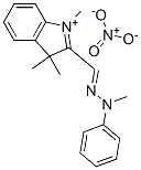 1,3,3-trimethyl-2-[(methylphenylhydrazono)methyl]-3H-indolium nitrate Struktur