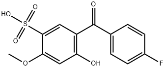 5-(4-fluorobenzoyl)-4-hydroxy-2-methoxybenzenesulphonic acid Struktur