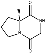 Pyrrolo[1,2-a]pyrazine-1,4-dione, hexahydro-8a-methyl-, (8aS)- (9CI) Struktur