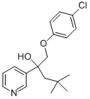 1-(4-CHLOROPHENOXY)-4,4-DIMETHYL-2-(3-PYRIDINYL)-2-PENTANOL Struktur