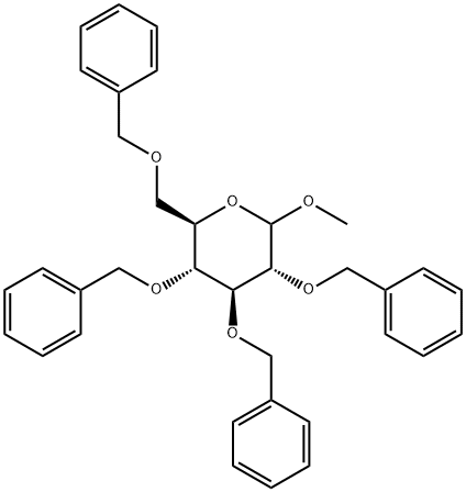 METHYL-2,3,4,6-TETRA-O-BENZYL-D-GLUCOPYRANOSIDE Struktur