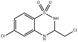 1,1-DIOXIDE-6-CHLORO-3-(CHLOROMETHYL)-3,4-DIHYDRO-2H-1,2,4-BENZOTHIADIAZINE Struktur