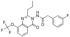 Benzeneacetamide,  3-fluoro-N-[4-oxo-2-propyl-8-(trifluoromethoxy)-3(4H)-quinazolinyl]- Struktur