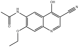 Acetamide, N-(3-cyano-7-ethoxy-4-hydroxy-6-quinolinyl)- Struktur