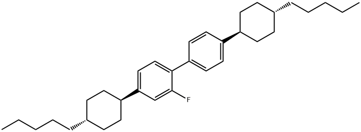 trans,trans-2-Fluoro-4,4'-bis(4-pentylcyclohexyl)-1,1'-biphenyl Struktur