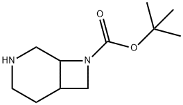 tert-butyl 3,8-diazabicyclo[4.2.0]octane-8-carboxylate Struktur