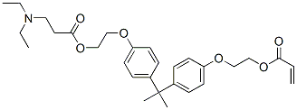 2-[4-[1-methyl-1-[4-[2-[(1-oxoallyl)oxy]ethoxy]phenyl]ethyl]phenoxy]ethyl N,N-diethyl-beta-alaninate Struktur